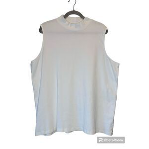 cj & banks Womens Size 3X Mock Neck Sleeveless Tank Top White